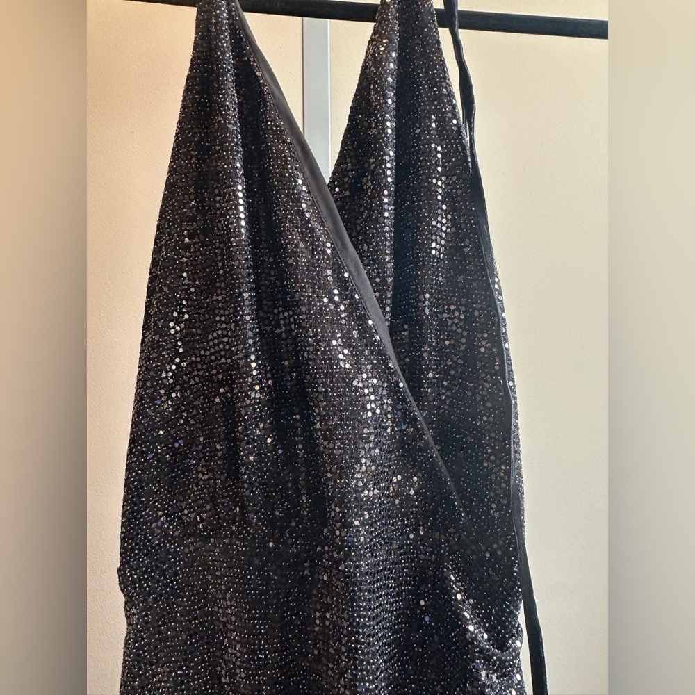 Ramy Brook Black Sequin Mini Dress - Picture 7 of 11
